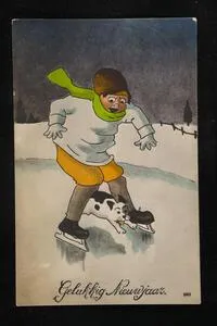 Ice skating, John I. Monroe collection of sports postcards, 1902-1931 [008861]