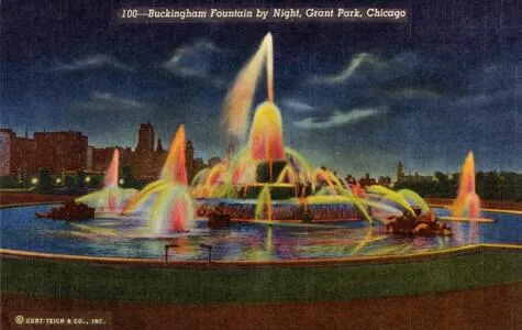 Buckingham Fountain by night, Grant Park, Chicago