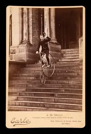 J.M. Stout, champion fancy star bicycle rider of the world