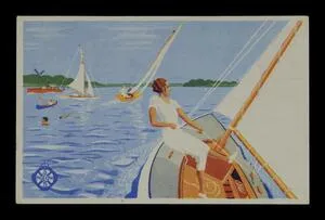 Woman in a sailboat