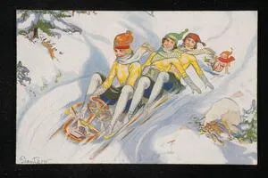 Women sledding