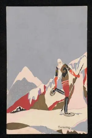 Woman in snow