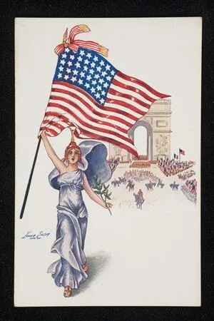 Woman with a flag