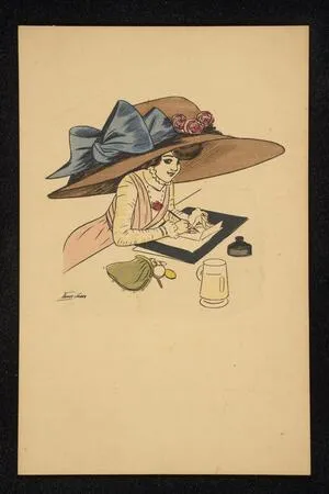 Woman with a big hat